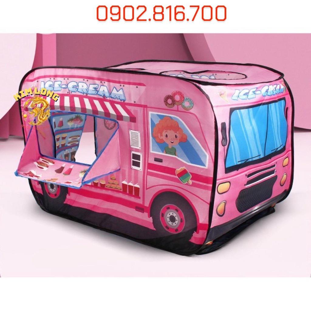 Lều banh lều bóng tự bung hình Ô TÔ in hình xe bán kem - xe cảnh sát - xe cứu hỏa cho bé trai
