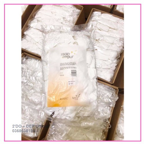 Bông tẩy trang tetra 600 miếng, 500 miếng Pháp nội địa thấm toner le Soin pur cotton  vuông cao cấp mềm mịn bịch lớn 2Do | BigBuy360 - bigbuy360.vn