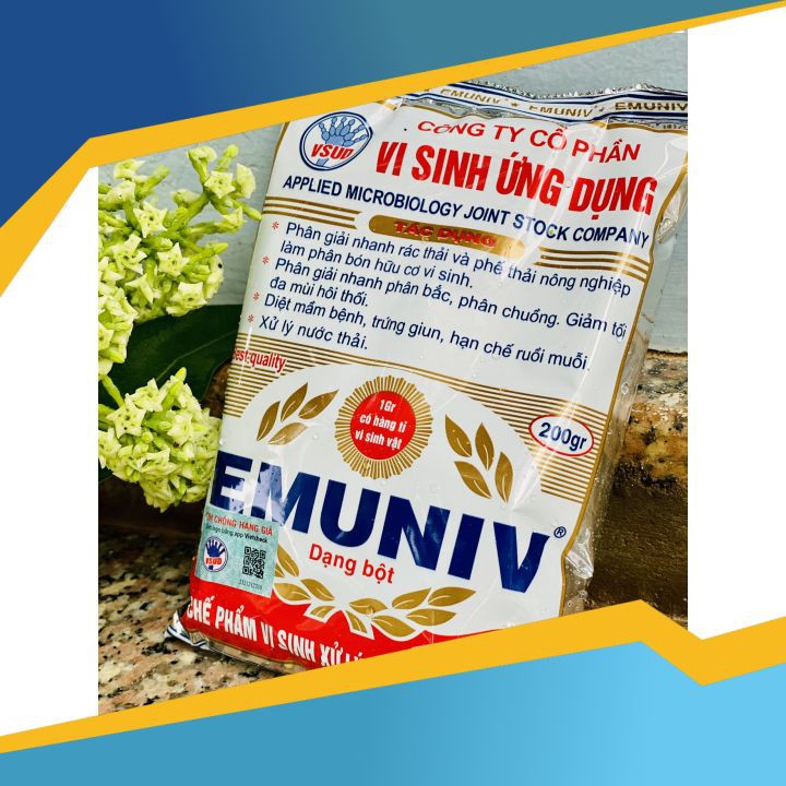 10 Gói CHẾ PHẨM VI SINH XỬ LÝ PHẾ THẢI HỮU CƠ EMUNIV