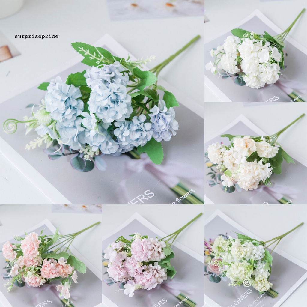 Bó Hoa Tú Cầu Giả Bằng Lụa Trang Trí Tiệc Cưới