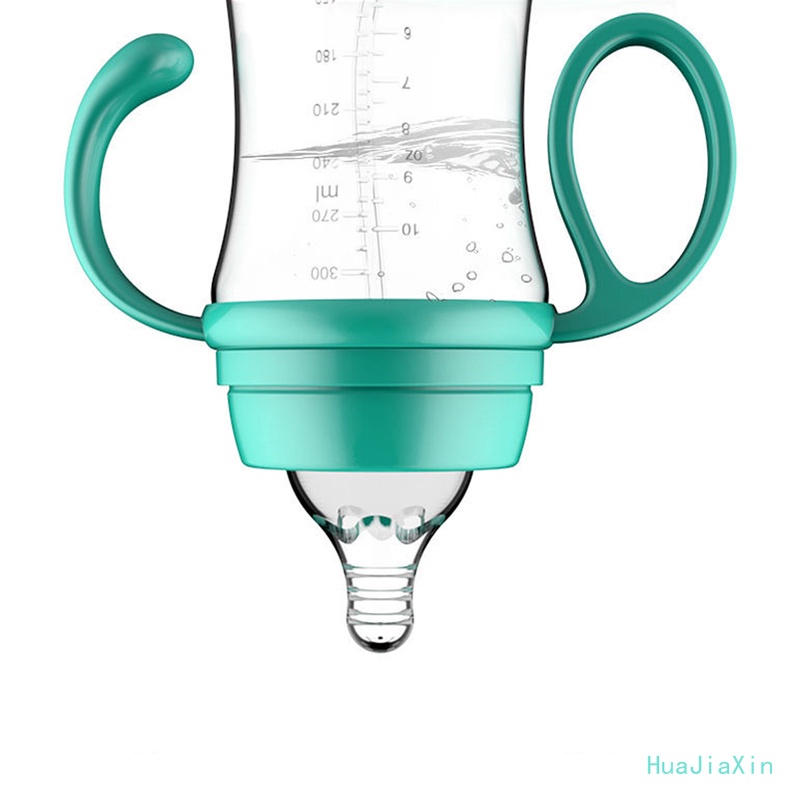 Bình sữa ti giả có tay cầm và ống hút 180ml/ 240ml/ 300ml dành cho trẻ sơ sinh