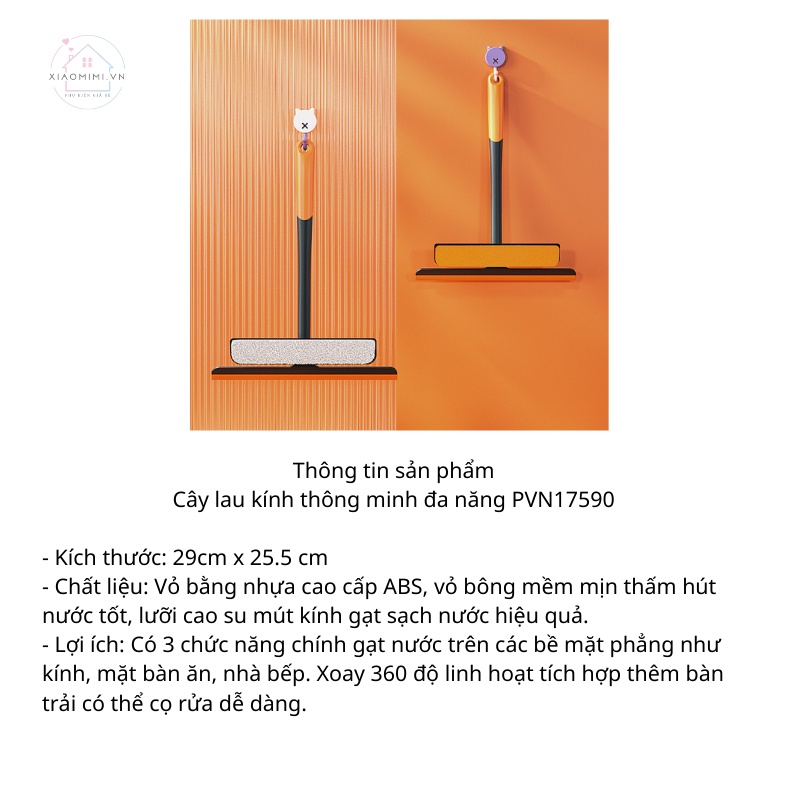 Cây lau kính cán dài đa năng thông minh mini cầm tay 2 mặt Xiaomimi PVN17590