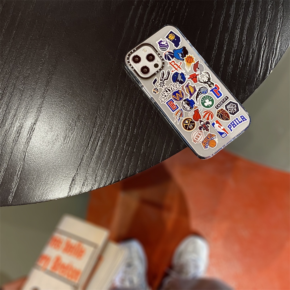 Ốp điện thoại mềm khung kép chống trầy in hinh bóng rổ NBA cho IPhone 13 12 11 Pro Max X Xs Max XR 8 7 Plus
