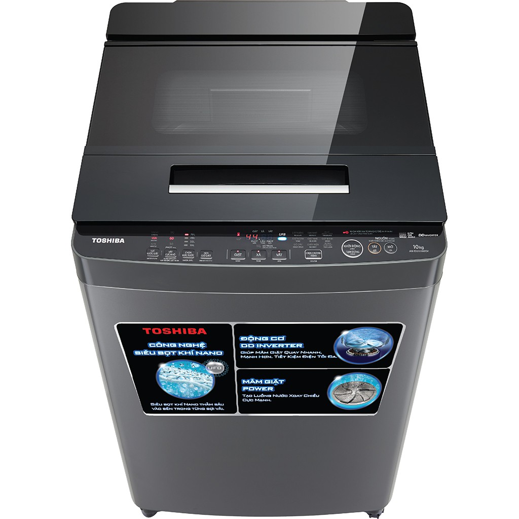 [MIỄN PHÍ VẬN CHUYỂN - LẮP ĐẶT] DUH1100GV - Máy giặt Toshiba Inverter 10 kg AW-DUH1100GV - Hàng Chính Hãng