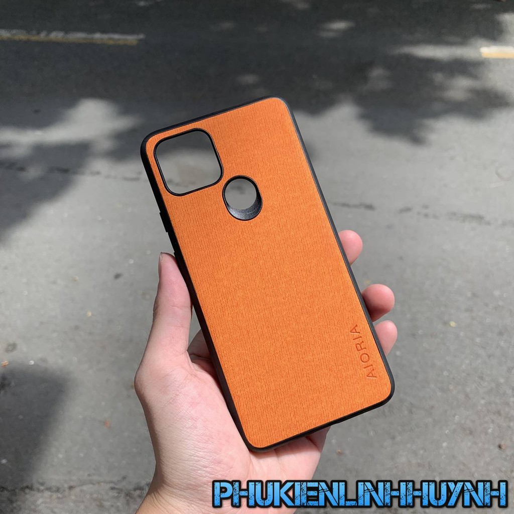 Google Pixel 5_Ốp lưng vân vải Jean 1 màu chống bán vân tay