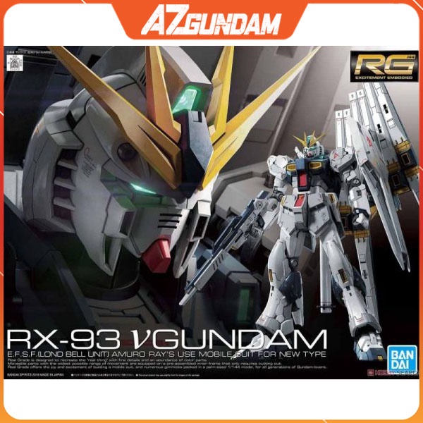 Mô Hình Gundam RG 32 Rx-93 V Gundam Nu Gundam Tỉ Lệ 1/144 Bandai RG32