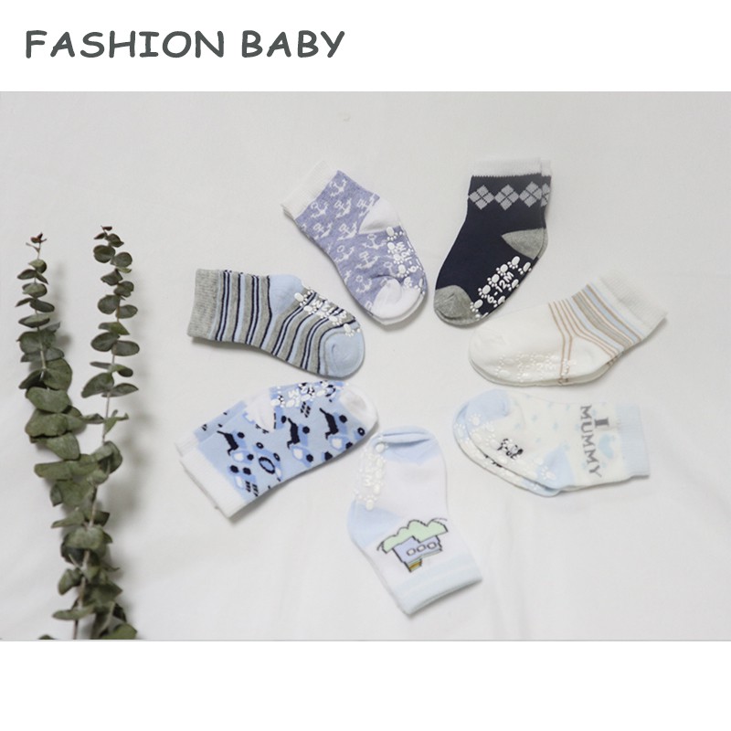 [Mã FASHIONCB264 giảm 10K đơn bất kỳ] Kids baby infants boys &amp; girls summer cotton socks (0-24M)