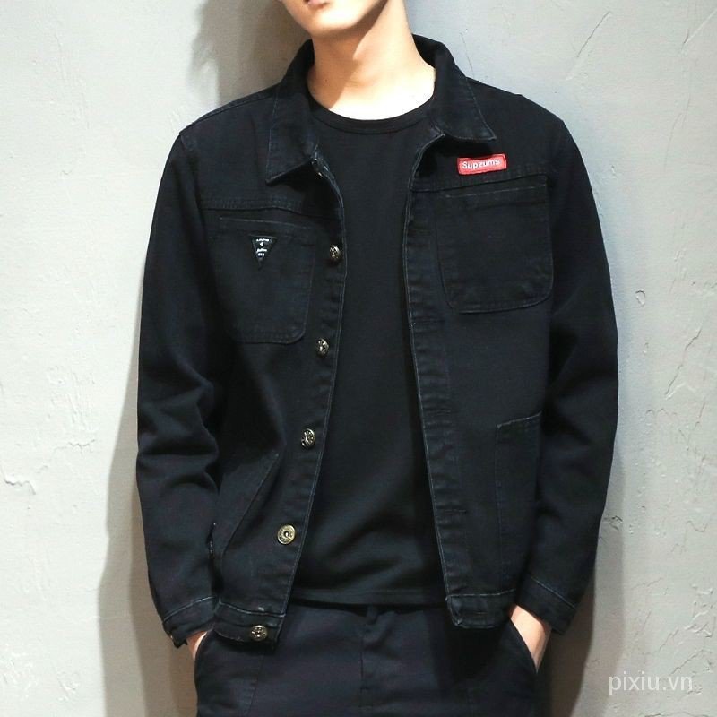 Men's denim jackets summer gear all Korean version of the trend slim youth jacket loose thin coat jacket I3Dq