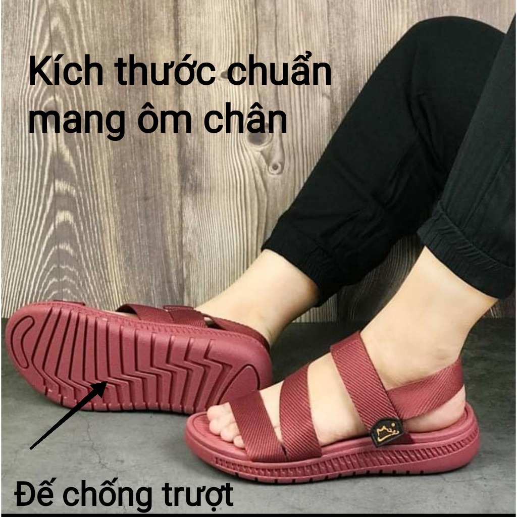 FACOTA giày dép sandal nam, nữ hồng mận mang đi chơi đi học HA12