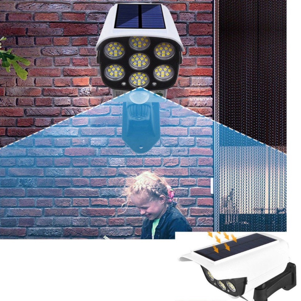 Đèn Cảm Biến Năng Lượng Mặt Trời Chống Nước Đèn Led Giả Camera Chống Trộm Tiết Kiểm Điện Cảm Ứng Xa 5m - 1 Đổi 1 | BigBuy360 - bigbuy360.vn
