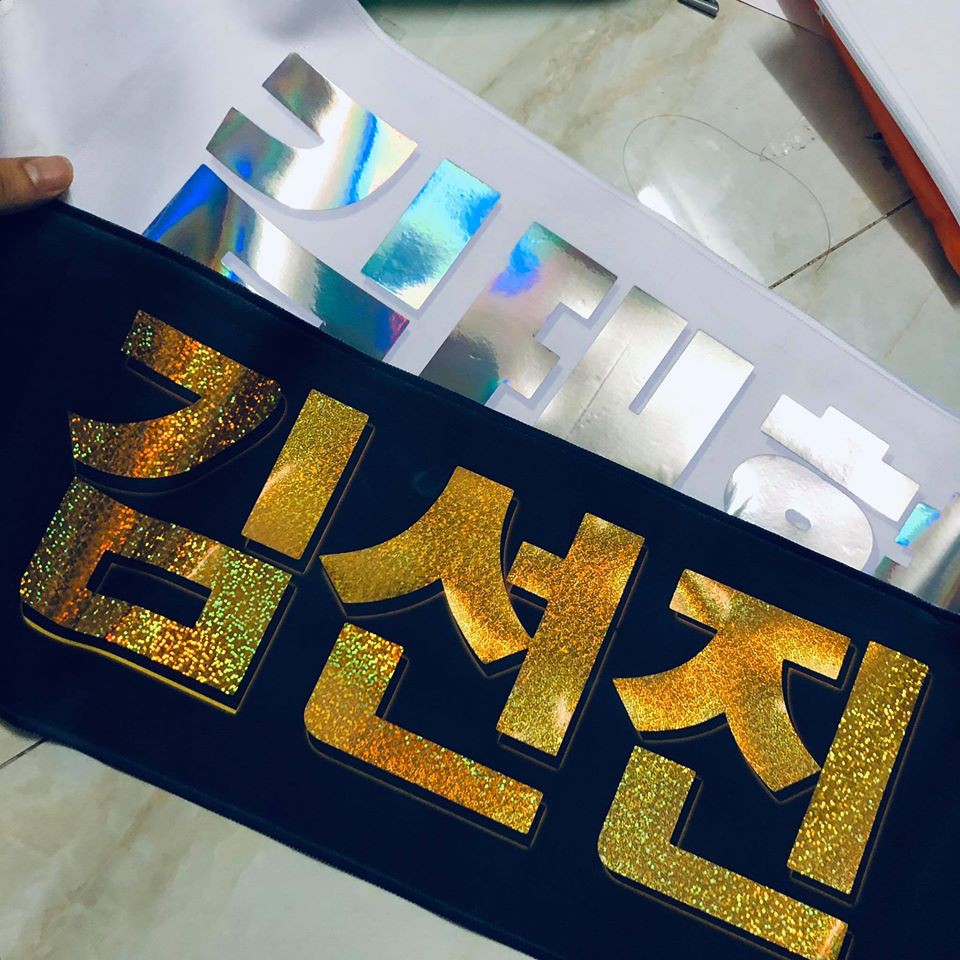 Slogan vải Fansite 20x60cm - Khăn cổ cũ in 2 mặt theo yêu cầu