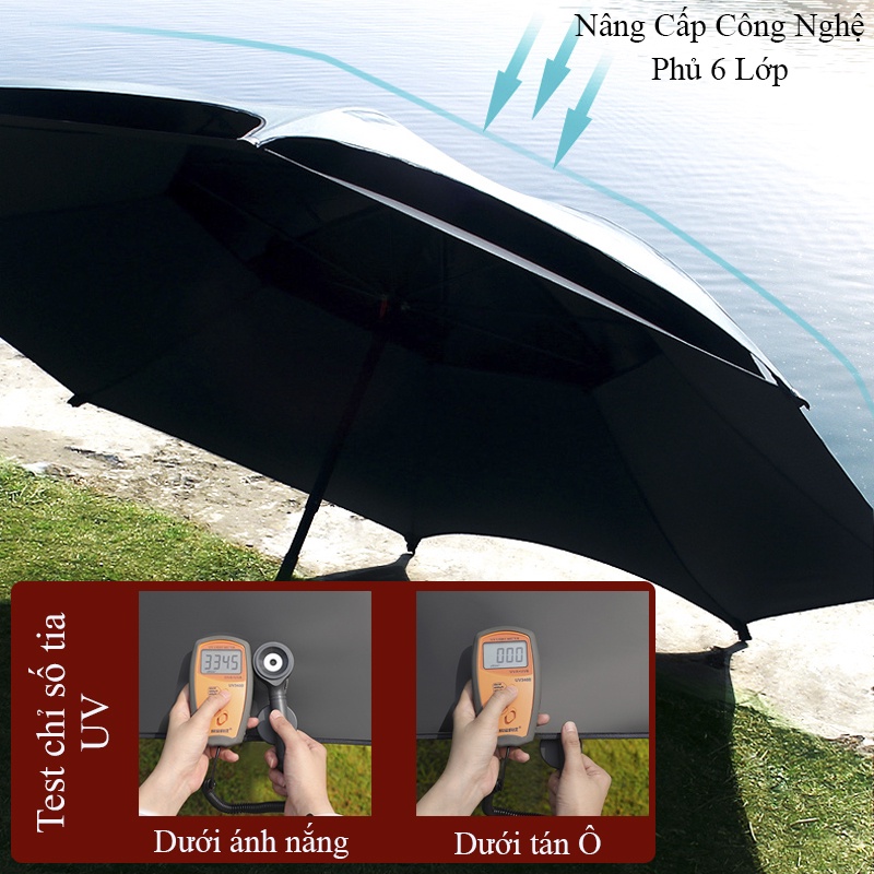 Ô Câu Cá Rice Fishing - Ô Dù Dã Ngoại Với Công Nghệ Phủ 6 Lớp Chống Thấm Nước, Kháng Tia UV Tuyệt Đối KK-43