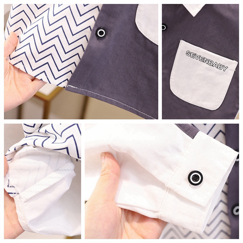 Áo Sơ Mi Cotton Mềm Dài Tay Phong Cách Hàn Quốc Thời Trang Dành Cho Bé Trai 1-5 Tuổi