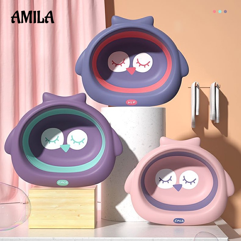 Chậu rửa mặt AMILA thiết kế gấp gọn đa năng tiện dụng dành cho trẻ em
