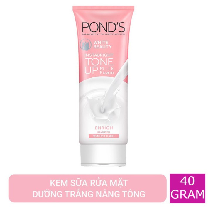 Kem sữa rửa mặt dưỡng trắng nâng tông Pond's White Beauty 40g | BigBuy360 - bigbuy360.vn