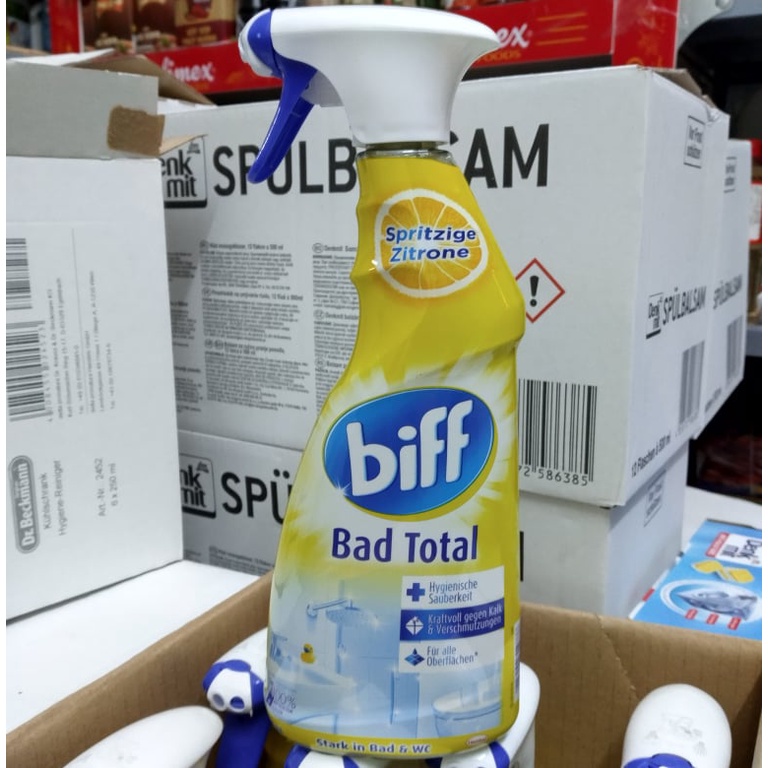BIFF- Dung dịch tẩy rửa nhà vệ sinh Biff Bad Total dung tích 750ml hương chanh thơm mát, chính hãng