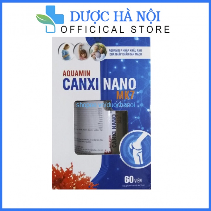 Viên uống bổ sung canxi Aquamin Canxi Nano MK7 Gold giúp tăng chiều cao, giảm còi xương, giảm loãng xương – Hộp 60 viên