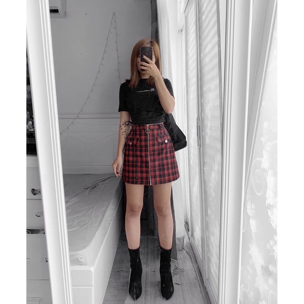 Áo thun croptop rút dây cá tính JOY BABE ❄ thêu chữ tạo điểm nhấn⚡ co giãn ôm body trắng đen trơn basic sexy CRON 31 -5D