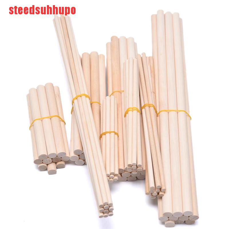 Set 10 Que Gỗ Đầu Tròn Chuyên Dụng Cho Mô Hình Đồ Chơi