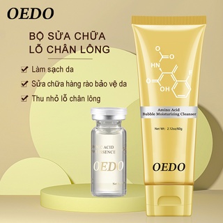 Set Sữa Rửa Mặt Tạo Bọt OEDO 60g + Serum Thu Nhỏ Lỗ Chân Lông 10ml
