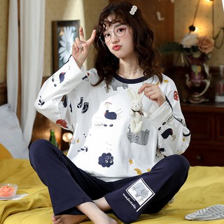 Đồ bộ thu đông nữ vải cotton mềm, chất dày dặn dáng đẹp kiểu mới 2020