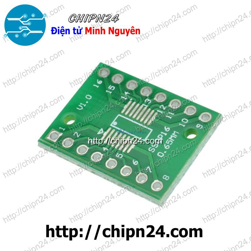 [2 CÁI] Đế chuyển SOP16 SSOP16 TSSOP16 sang DIP16 (PCB chuyển, Mạch chuyển)