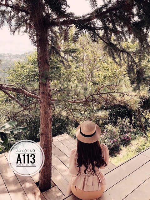 Bigsize Áo cột nơ A113
