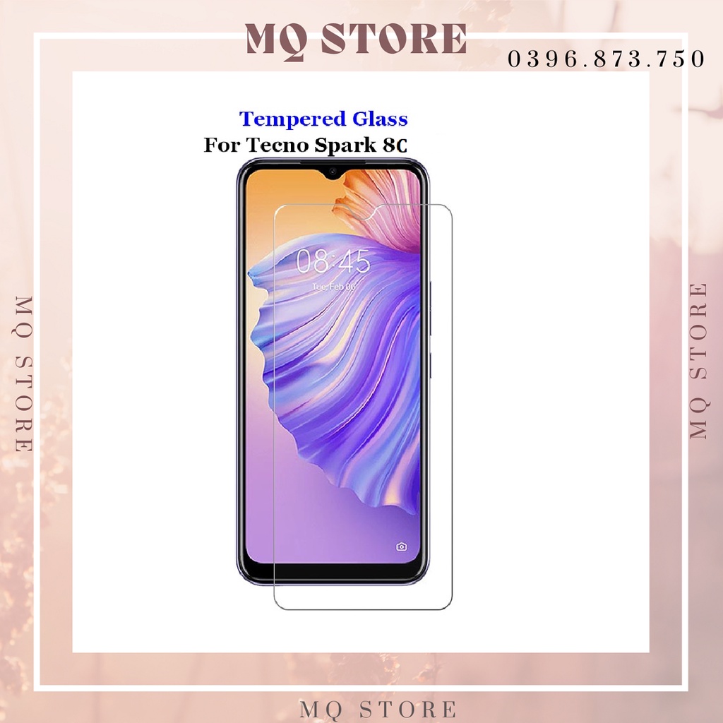 Kính cường lực Tecno Spark 8C trong suốt không full Glass 9H