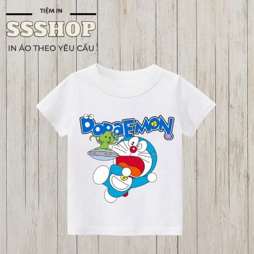 Áo thun bé trai và bé gái in hình DORAEMON siêu cute, chất liệu cotton thoáng mát, hình in không bong tróc SSSHOP