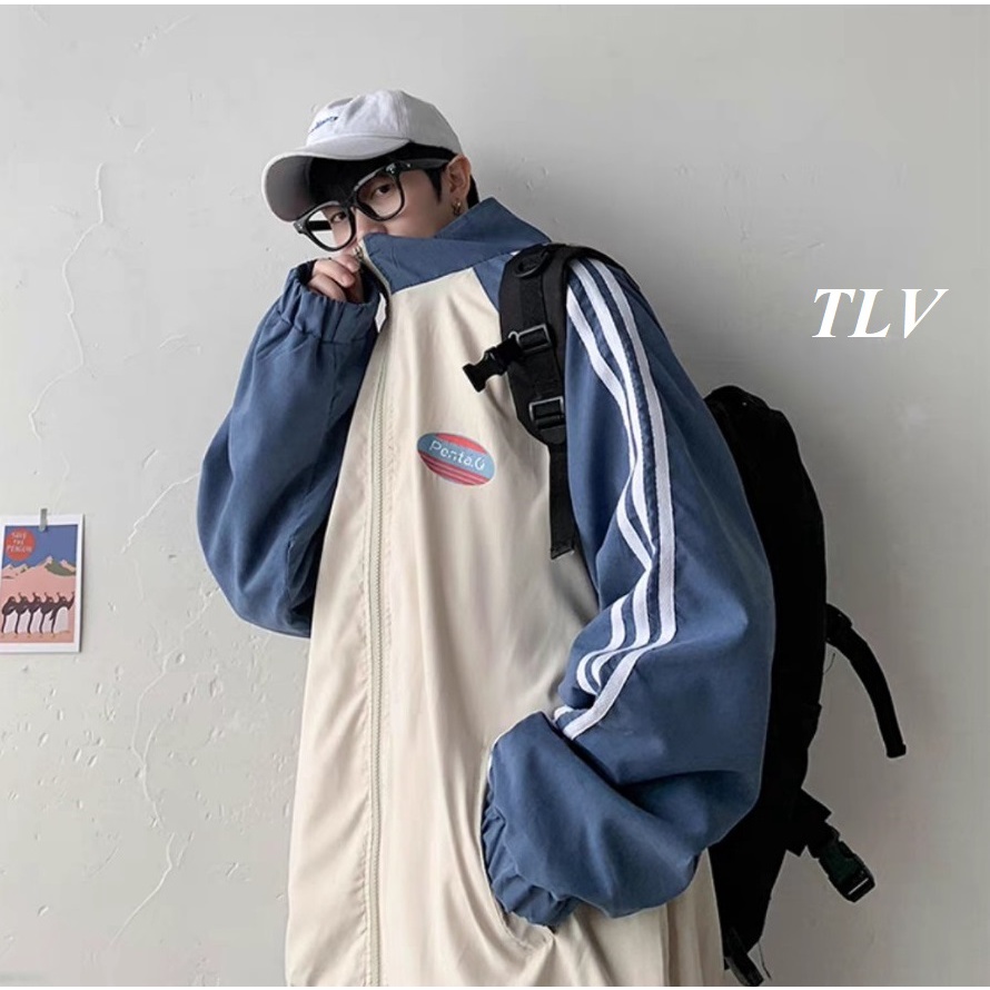 Áo Khoác Dù Penta.Q 3 Sọc Nam Nữ Unisex Form Rộng 2 Lớp Chống Nắng TLV