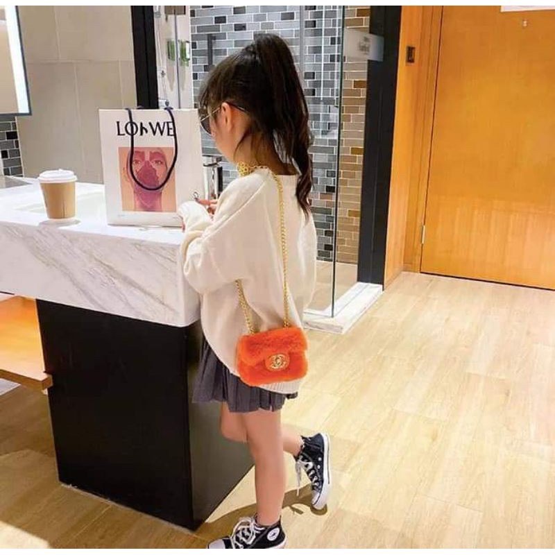 Túi đeo chéo cho bé[ chất dạ lông] (có sỉ)