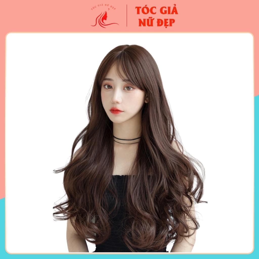 Tóc giả nữ nguyên đầu xoăn 2 mái bay, 2201