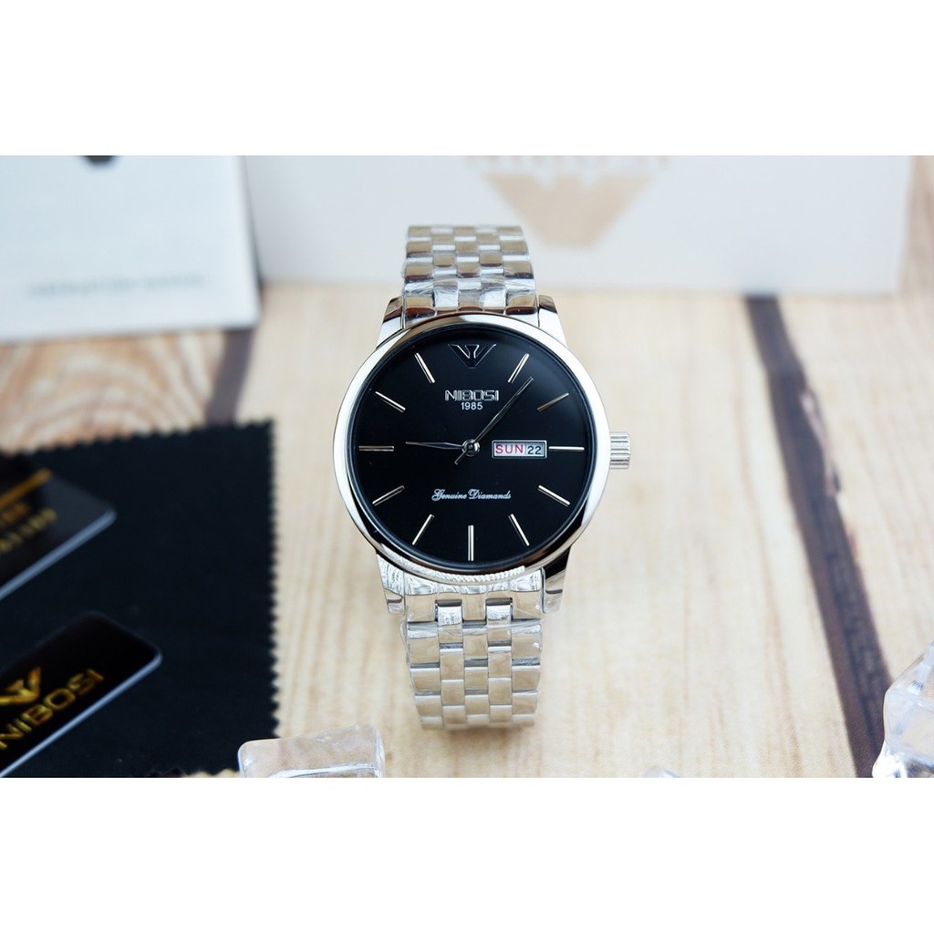 [ Freeship_ Video + Hình thật ] ĐỒNG HỒ NAM NIBOSI 1985 DÂY THÉP CHÍNH HÃNG | BigBuy360 - bigbuy360.vn