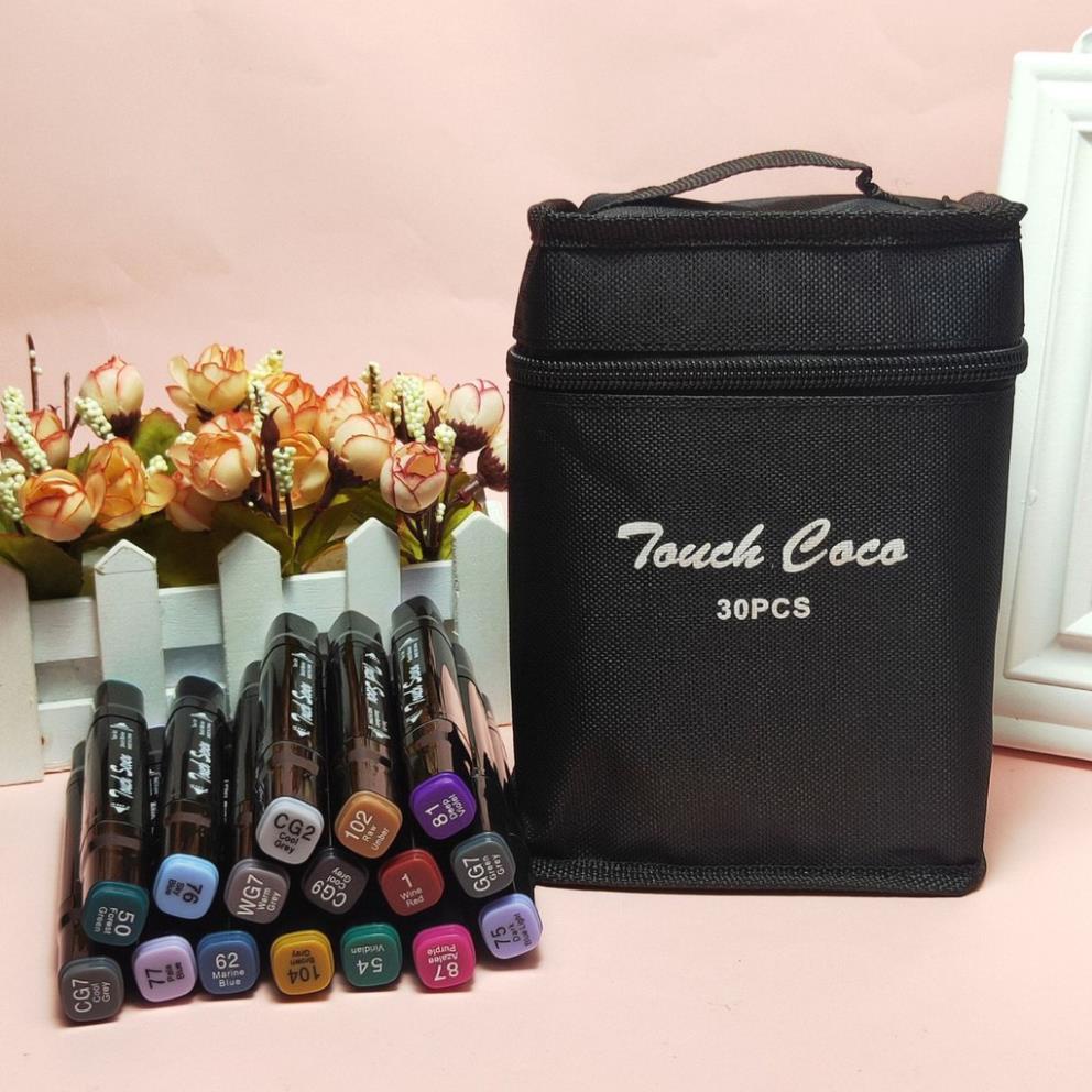 Bút màu chuyên nghiệp💓Sale💓Combo 30 bút màu 2 đầu Touch Coco màu sắc đa dạng, thiết kệ nghệ thuật 8668