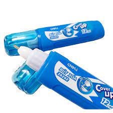 Bút xóa nước 12ml Deli loại khô nhanh màu Xanh dương - 1 cái E39292 - HOKAMI STORE