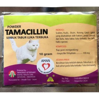 Image of Tamacillin Obat Kucing Luka Terbuka Infeksi Bernanah 10gram