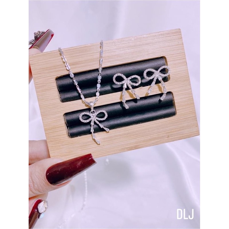 Bộ trang sức nữ - Bộ nơ bạc 925