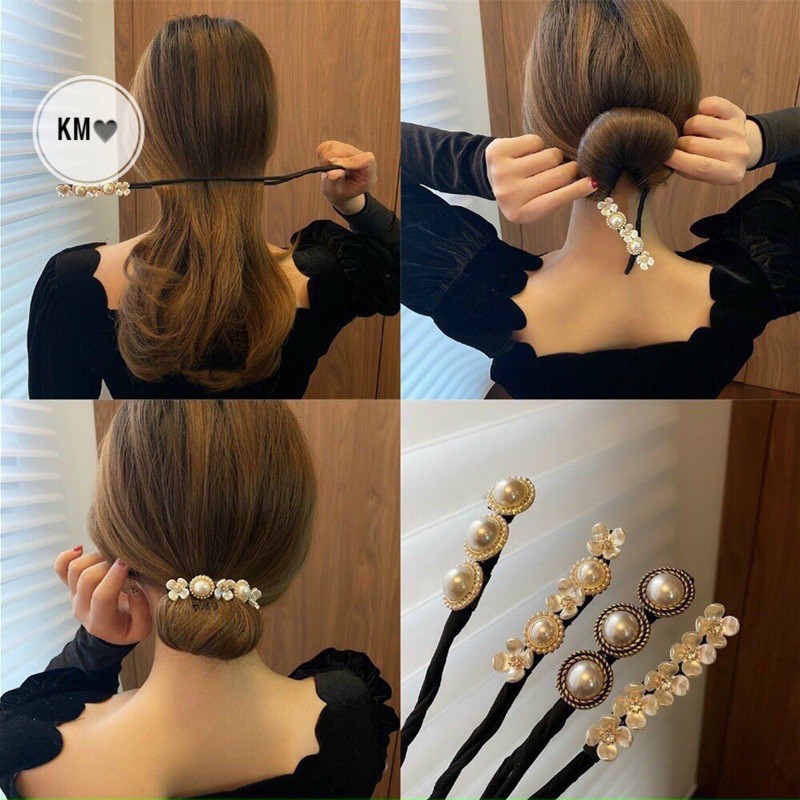 Que uốn tóc hình hoa tròn