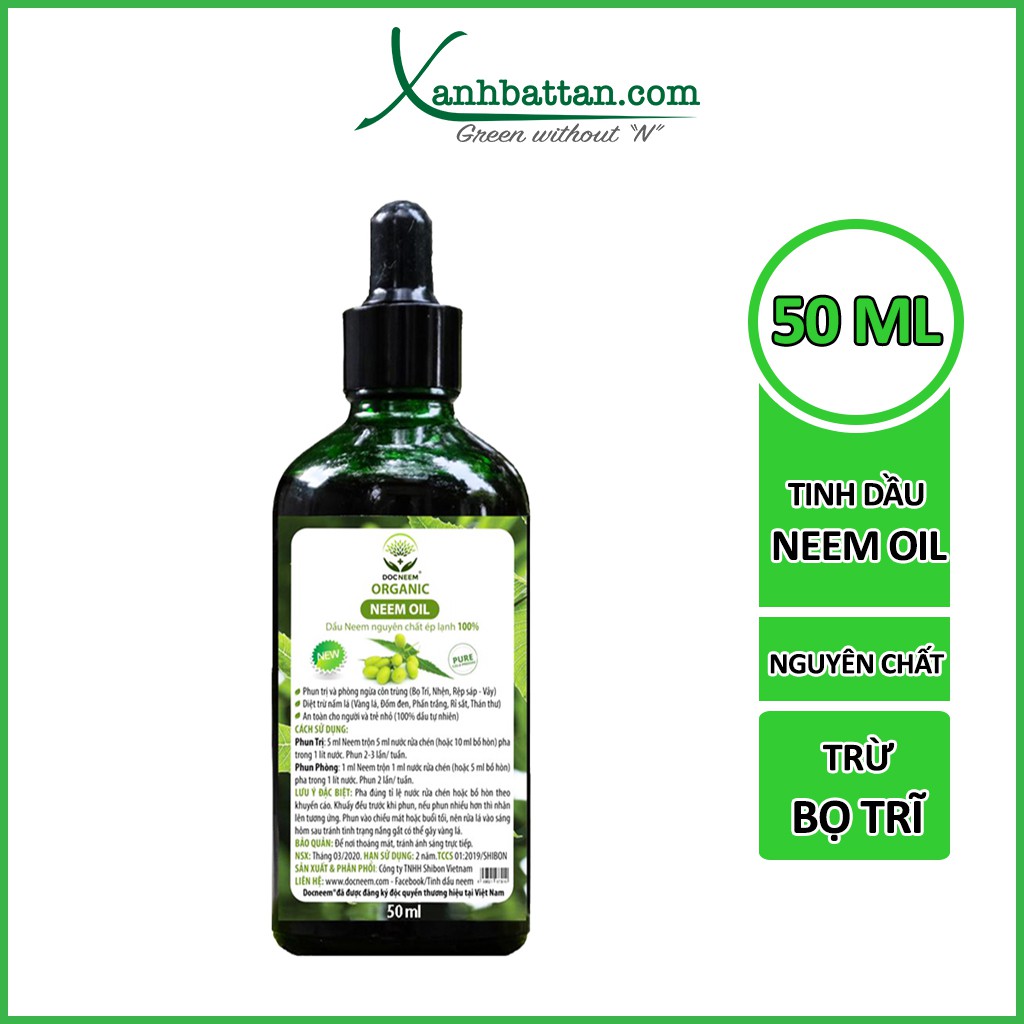 Neem oil trừ bọ trĩ, nhện đỏ trên hoa hồng 50 ml