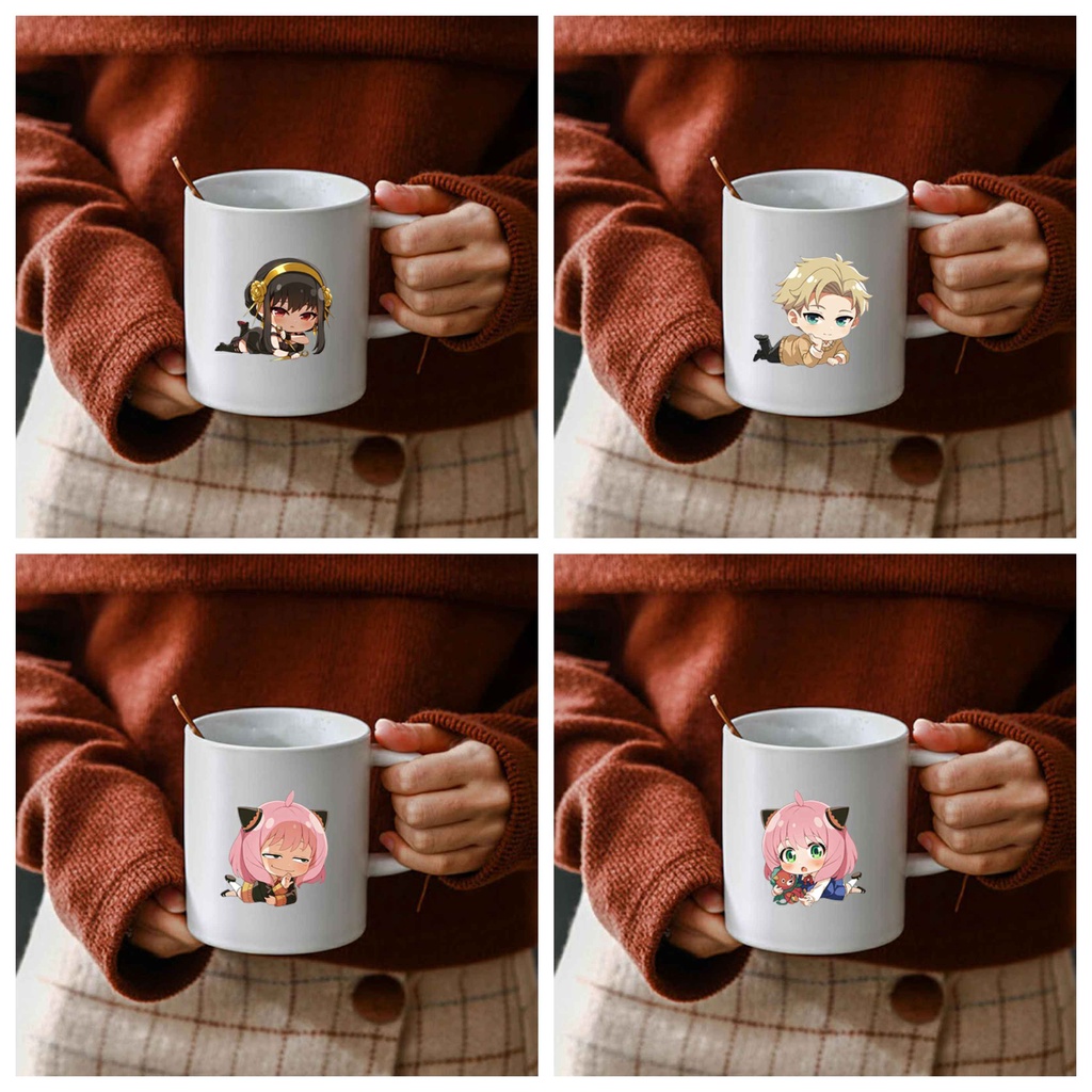 Cốc sứ trắng in hình nhân vật SPY x Family ver nằm  anime chibi xinh xắn dễ thương tiện lợi thời trang quà tặng