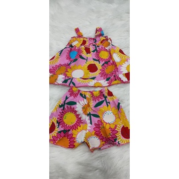 Bộ dây quần đùi vải lanh(tol)nhung cho bé gái