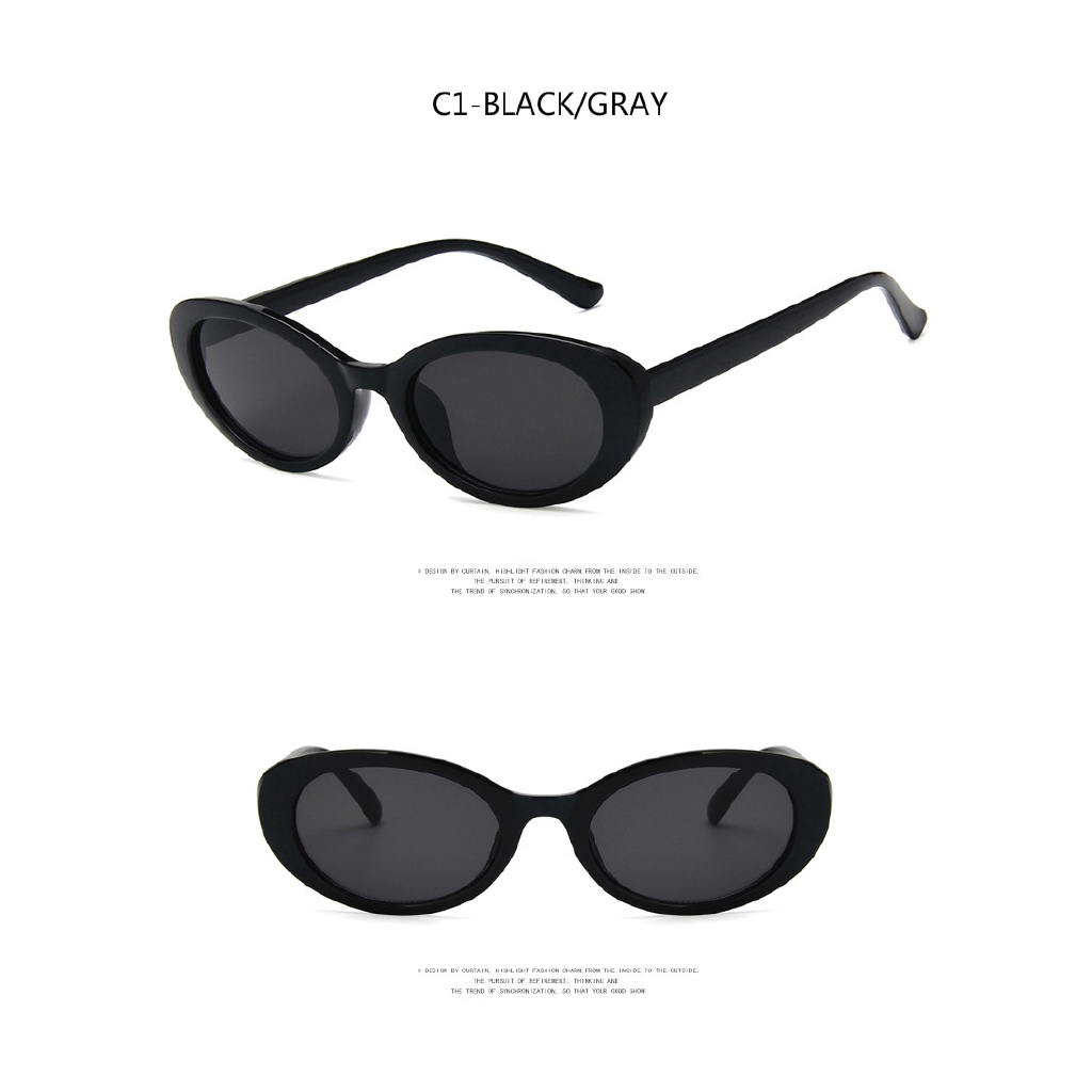 Kính mát gọng hình bầu dục thời trang cá tính cho nam và nữ