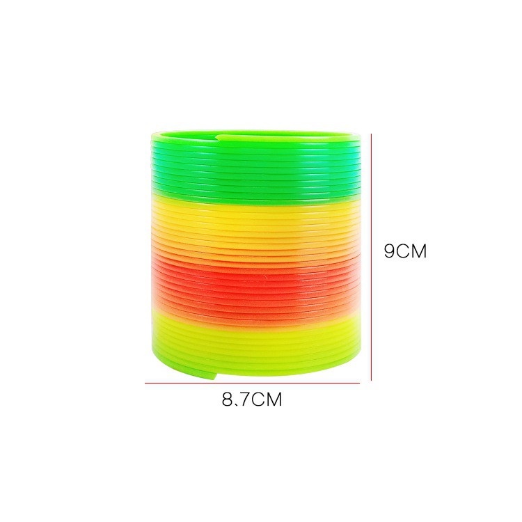 Đồ Chơi Vòng Lò Xo Màu Cầu Vồng Cỡ Lớn Có Thể Gấp Gọn Giáo Dục Sớm Cho Bé