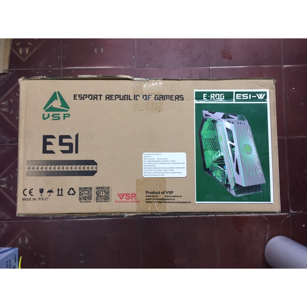 Thùng Máy Tính Case VSP E-ROG ES1  Gaming Kính cường Lực,