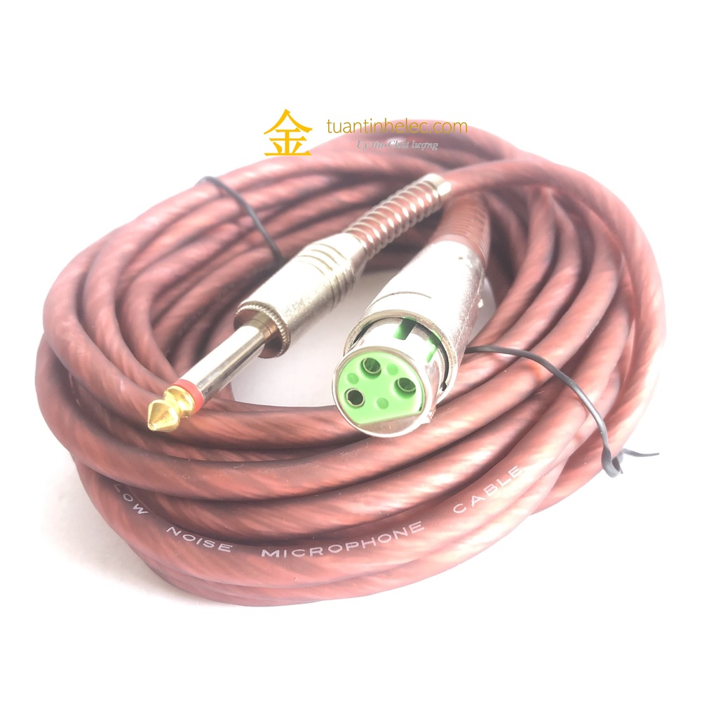 Dây Micro dài 6m, 1 đầu 6 ly, 1 đầu canon cái loại tốt