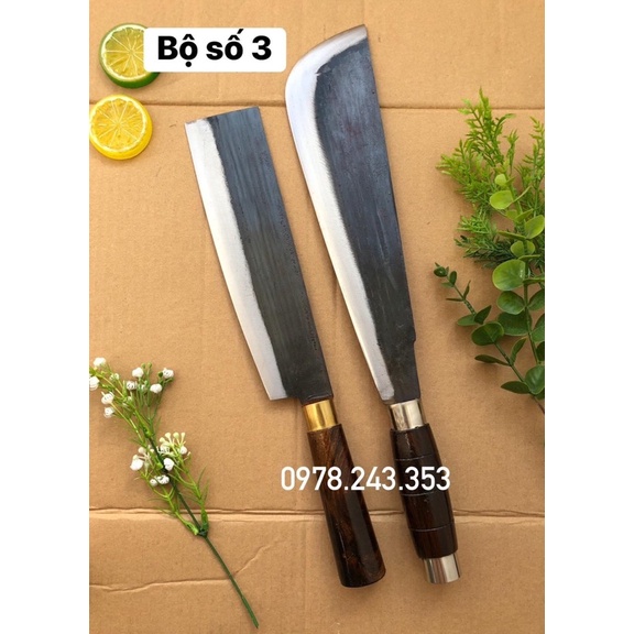 Combo 2 dao chặt dừa - gọt dừa chuẩn 100% nhíp ô tô bao sắc bén
