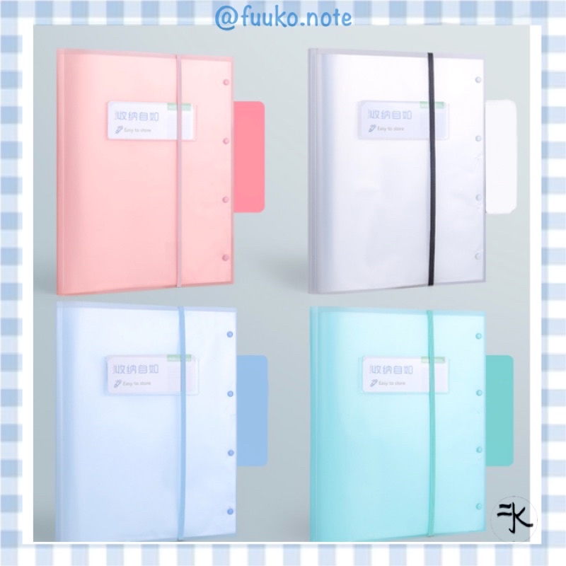 Bìa file A3 Clear Book gấp gọn 30 40 lá lưu trữ giấy tờ, tranh chống thấm nước màu pastel Macaron tiện lợi