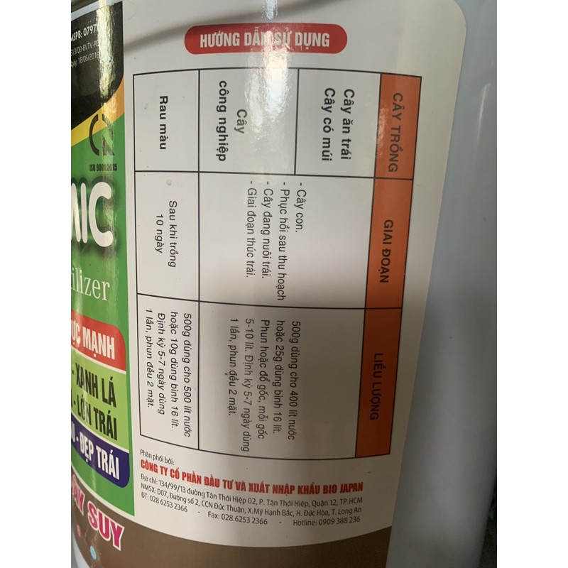 Xô gel humic 20kg của quả cầu lửa