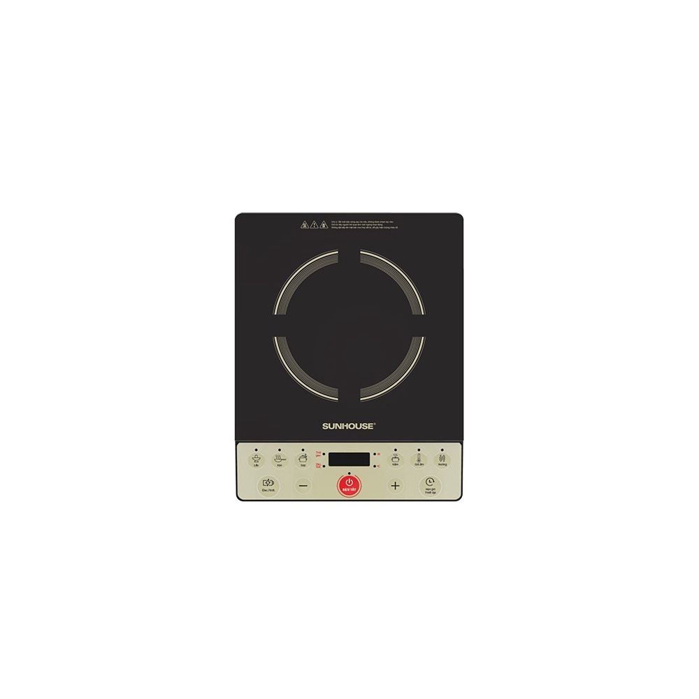 Bếp từ đơn Sunhouse SHD6165 kèm nồi lẩu mặt kính cường lực, phím cơ dễ sử dụng