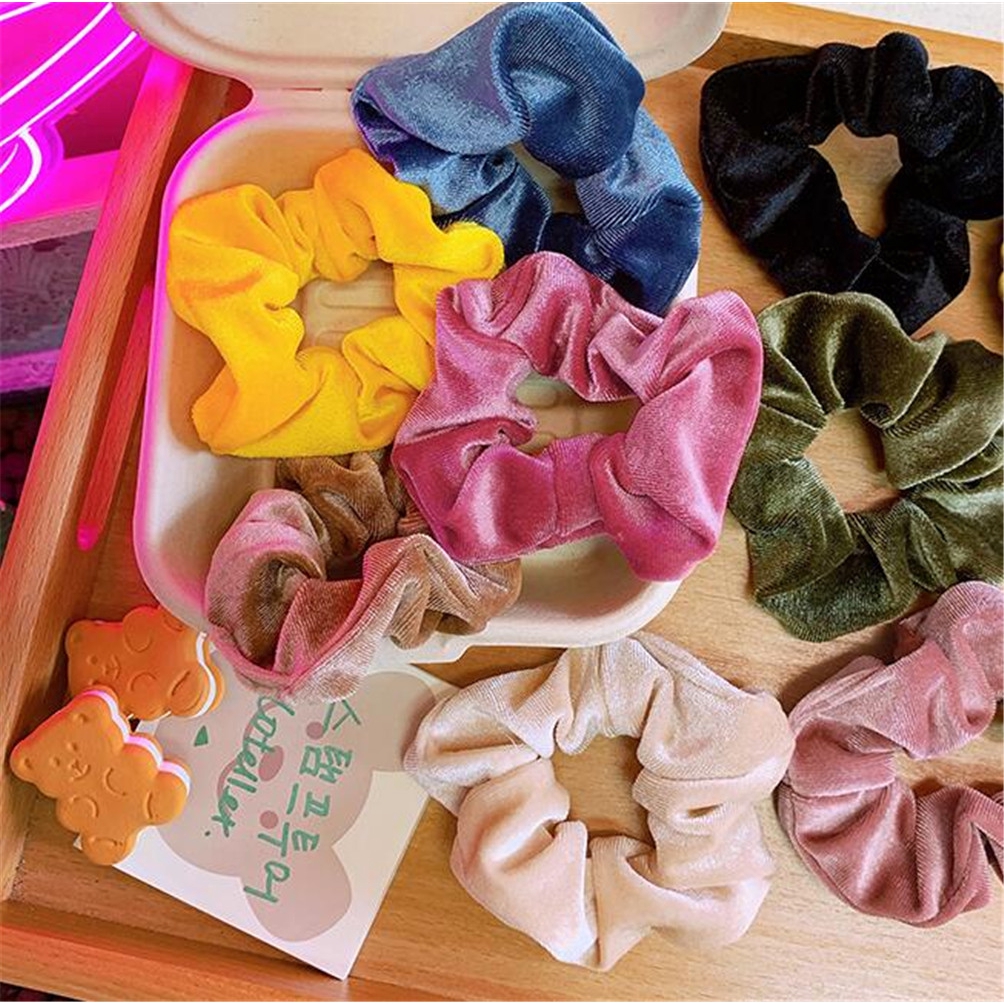 Fashion Women Gilr Korean Hair Rope Silk Hairbands  Ponytail Headpieces Hair Accessories